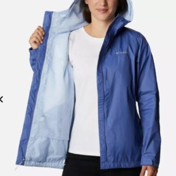 Columbia Jackets & Blazers - Columbia Womens Rain Jacket Eve, Faded Sky